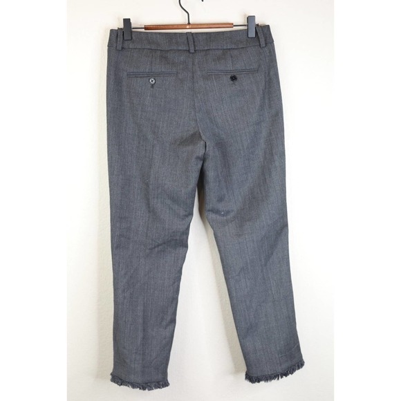 ZADIG&VOLTAIRE POSH STRIPE FRANGE CROPPED TROUSER BLACK EU 36 RAW HEM - Picture 6 of 14